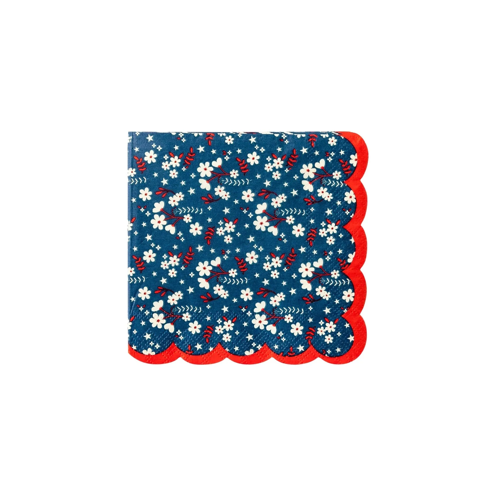 Liberty Floral Scallop Cocktail Napkins