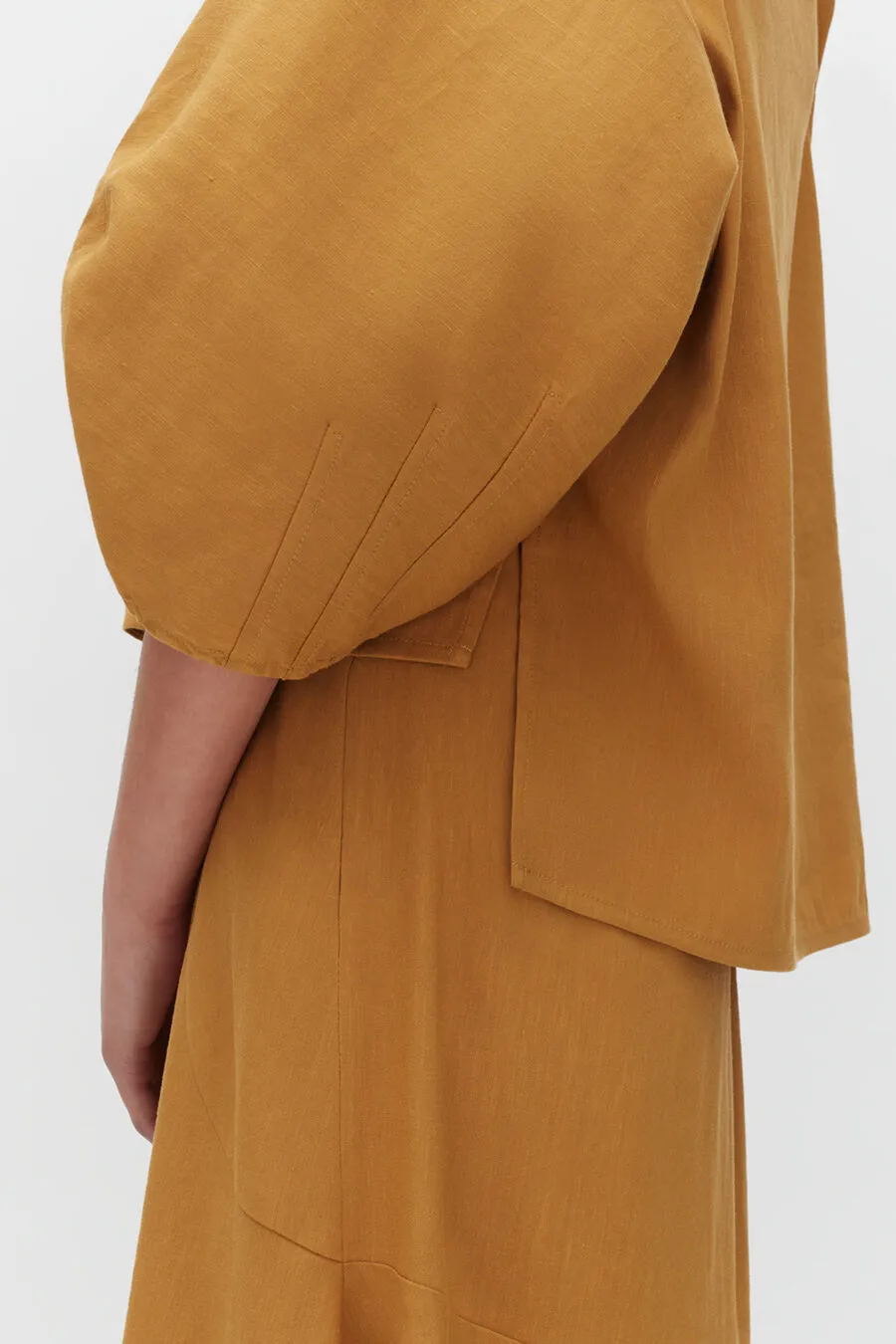 Linen Boatneck Top