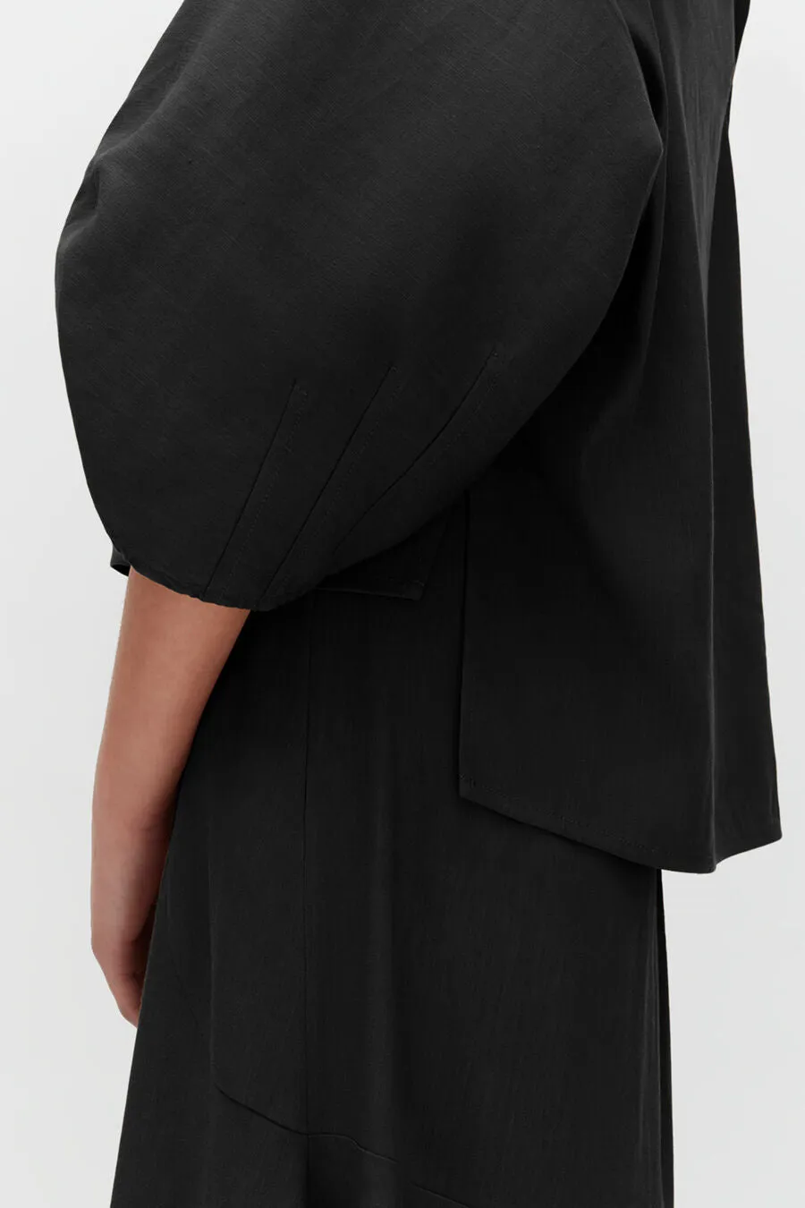 Linen Boatneck Top