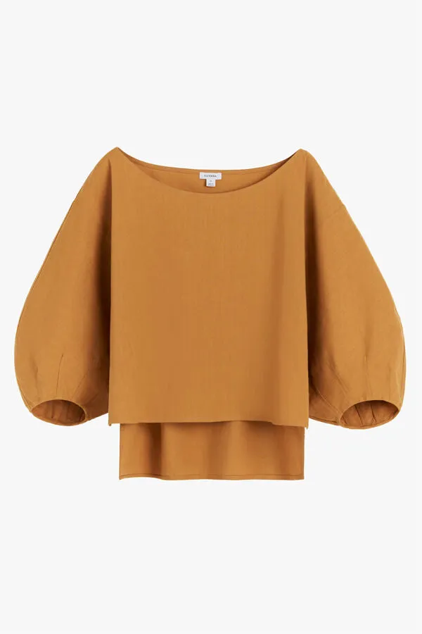 Linen Boatneck Top