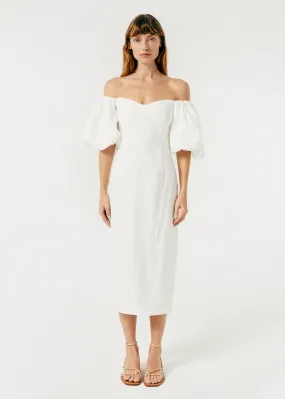 Linen Karima Dress | White Linen Karima Dress | White