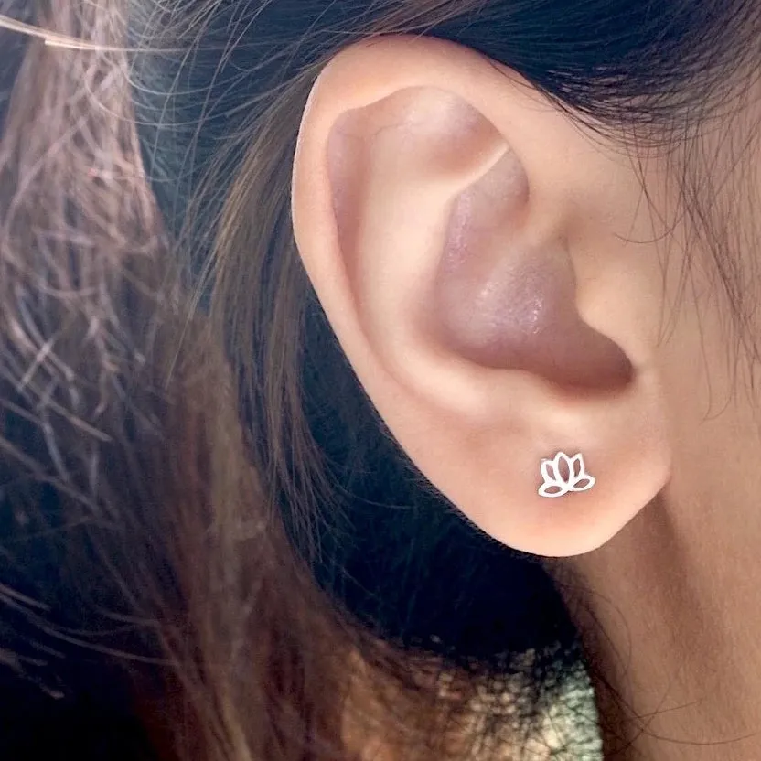 Lotus Stud Earrings