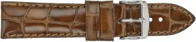Louisiana Alligator Embossed Tan 424 Leather Watch Strap Louisiana Alligator Embossed Tan 424 Leather Watch Strap