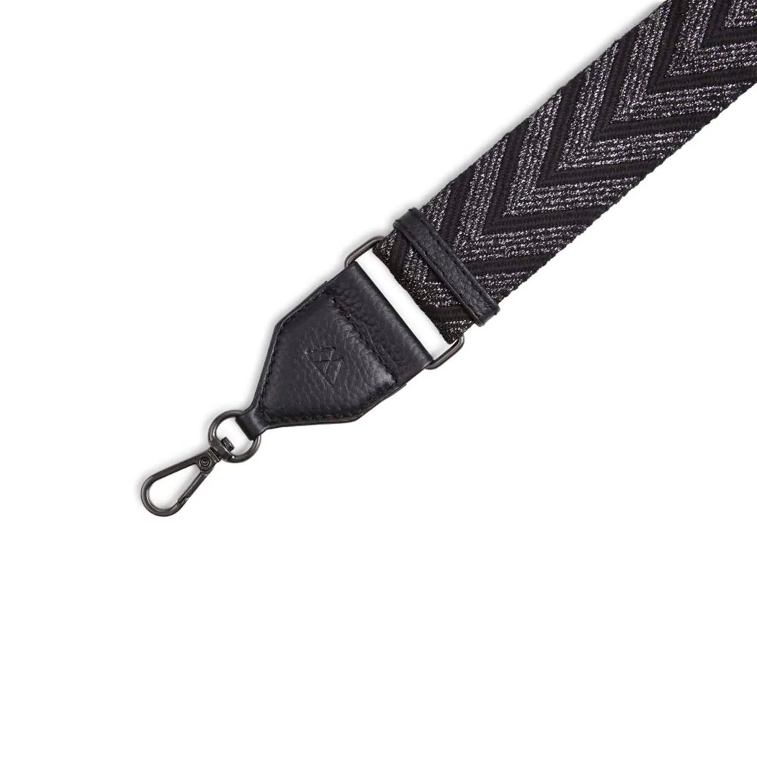 Markberg Black and Gunmetal Metallic Maisey Guitar Strap