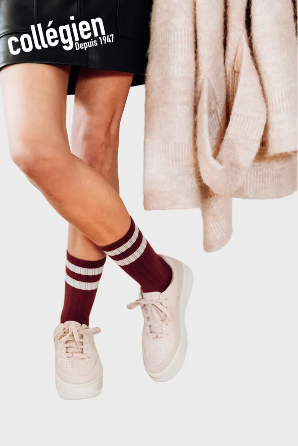 NICO Ribbed Varisty Crew Socks