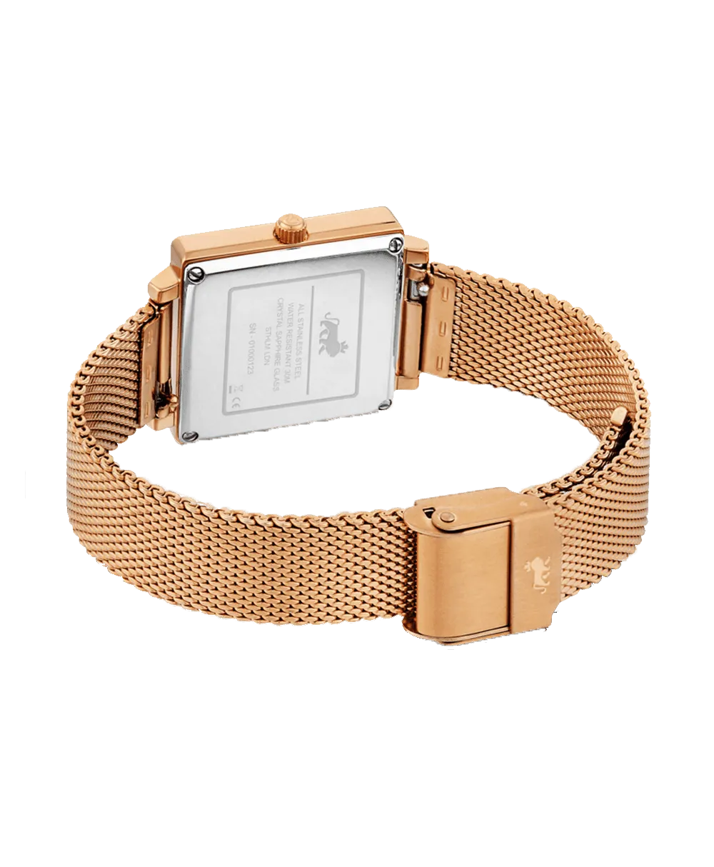 Norse Milanese 34mm Rose Gold Satin-White