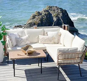 Outdoor Rattan Woven Conversation Sectional L-Shaped Sofa Outdoor Rattan Woven Conversation Sectional L-Shaped Sofa