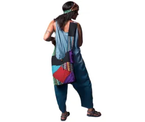 Patchwork Shoulder Bag, Funky Tote Bag, 100% Cotton, Thick Strap Patchwork Shoulder Bag, Funky Tote Bag, 100% Cotton, Thick Strap