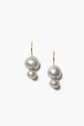 Phoebe Drop Earrings Grey Pearl Phoebe Drop Earrings Grey Pearl