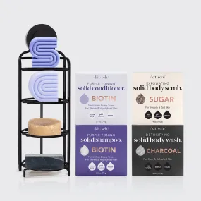 Purple Shampoo & Conditioner Bar with Biotin Caddy Bundle Purple Shampoo & Conditioner Bar with Biotin Caddy Bundle