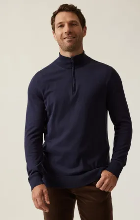 Quarter Zip Sweater In Navy Quarter Zip Sweater In Navy