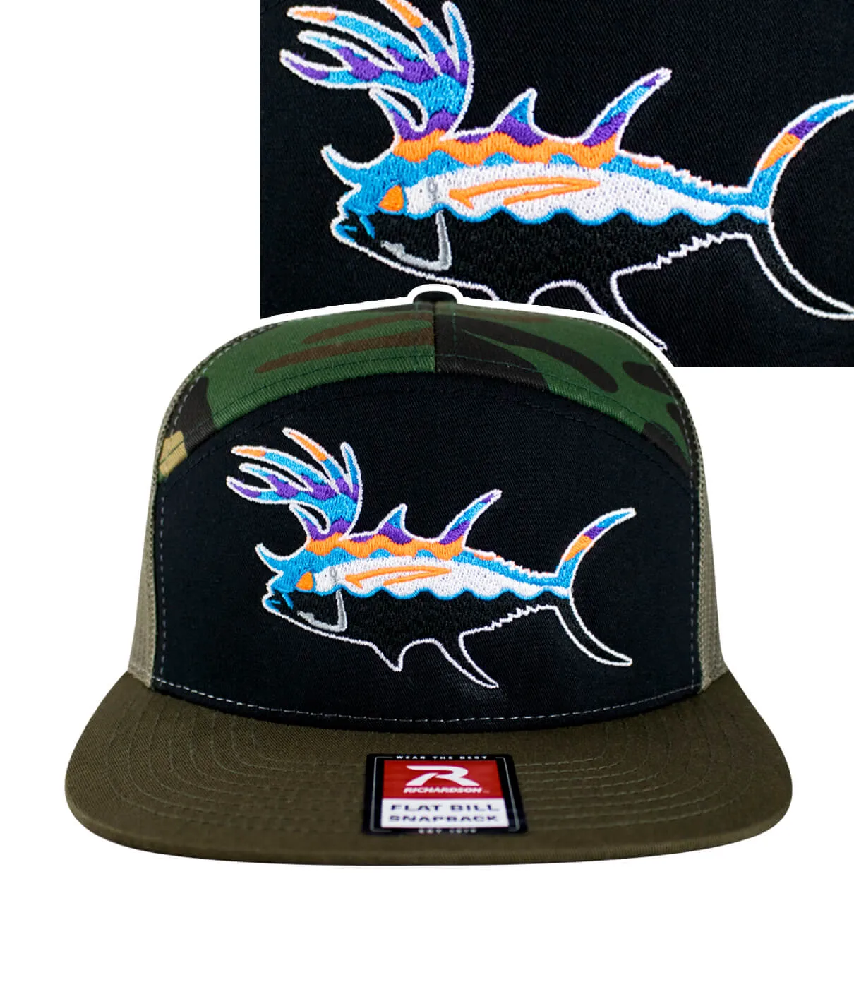 "BUCK- EYE" Explorer 7 Panel Trucker Hat For Men And Women