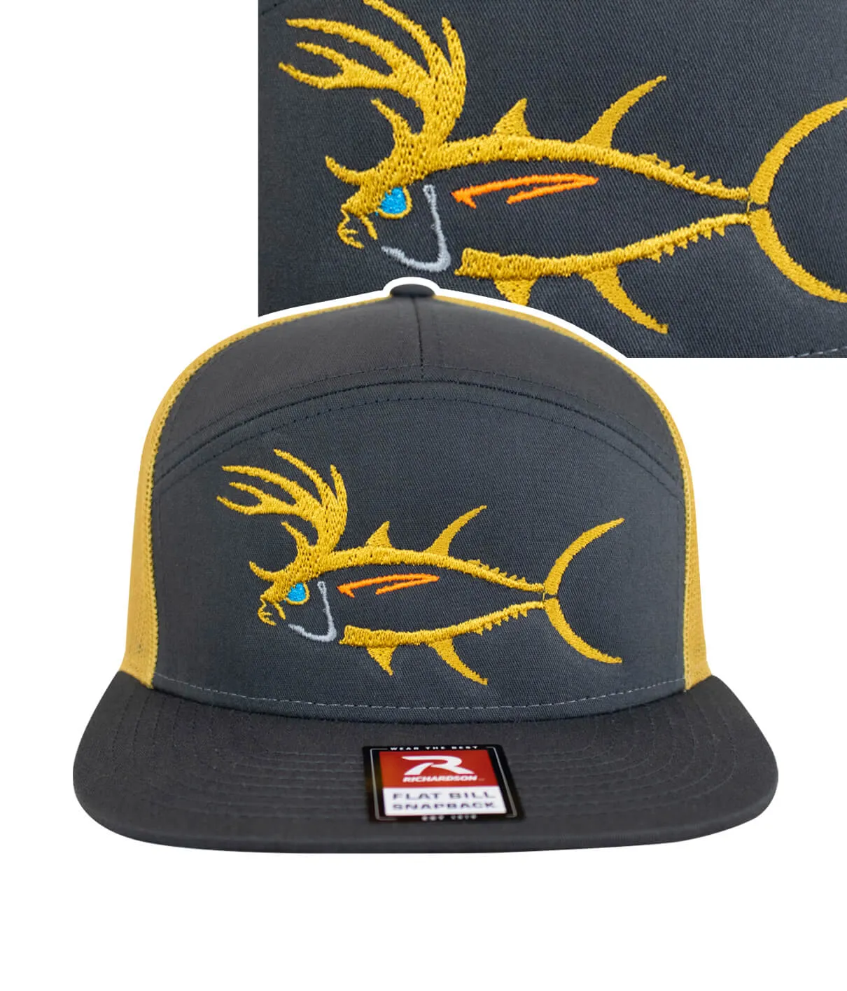 "BUCK- EYE" Explorer 7 Panel Trucker Hat For Men And Women