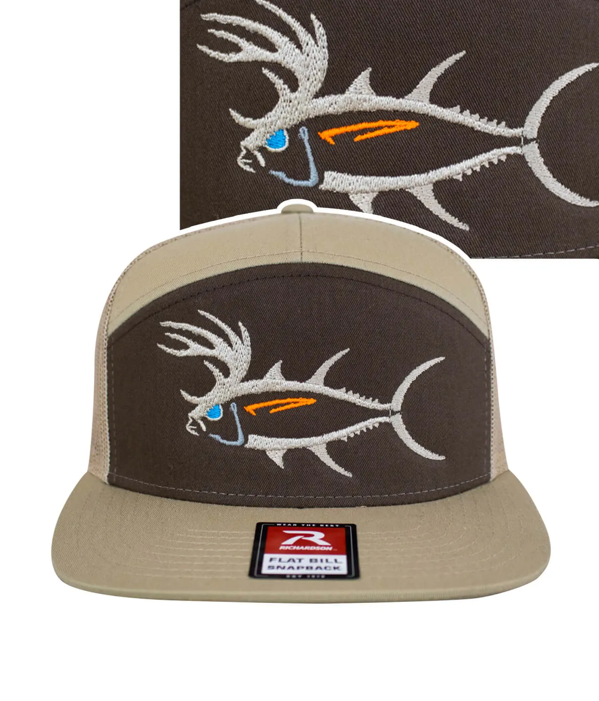 "BUCK- EYE" Explorer 7 Panel Trucker Hat For Men And Women