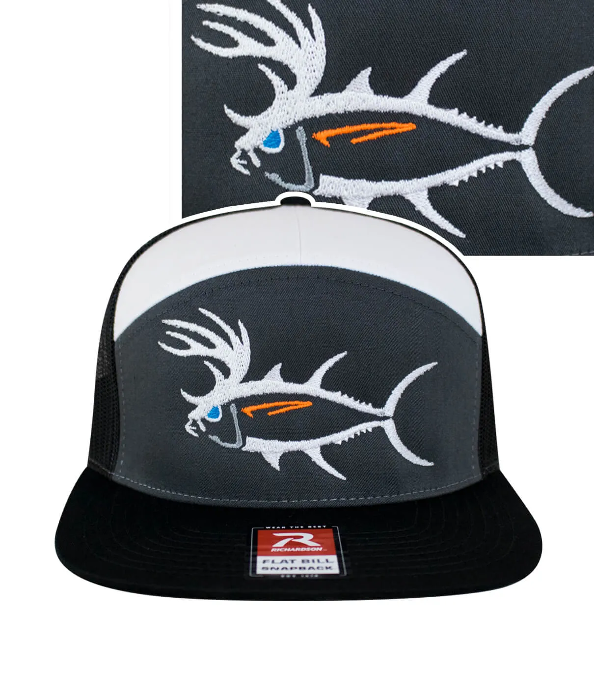 "BUCK- EYE" Explorer 7 Panel Trucker Hat For Men And Women