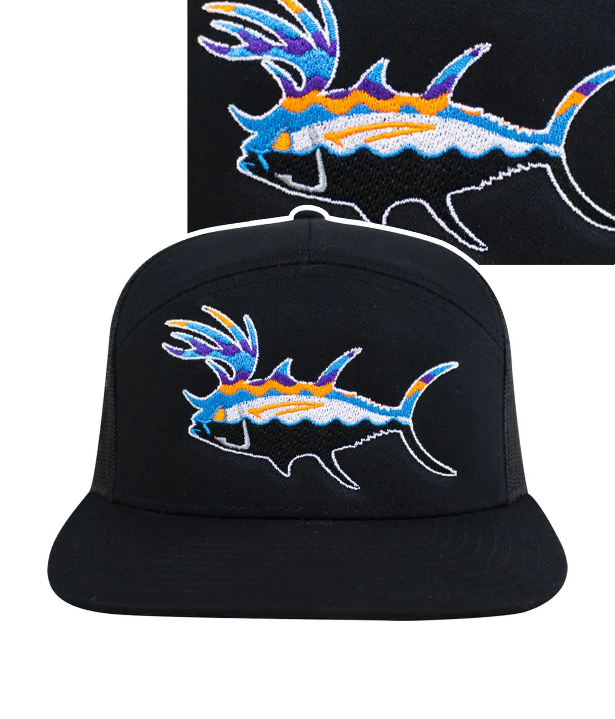 "BUCK- EYE" Explorer 7 Panel Trucker Hat For Men And Women