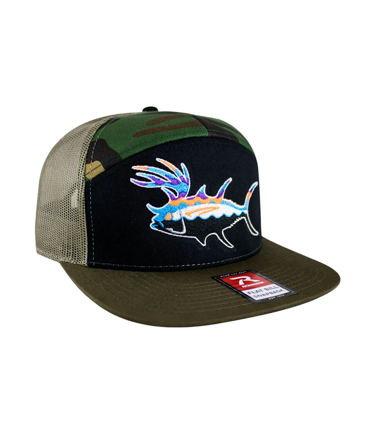 "BUCK- EYE" Explorer 7 Panel Trucker Hat For Men And Women