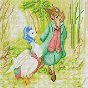 "Jemima Puddle-Duck and Mr Fox" Crystal Art Canvas Kit 30x30cm "Jemima Puddle-Duck and Mr Fox" Crystal Art Canvas Kit 30x30cm