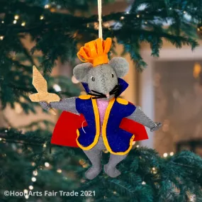Rat King of the Nutcracker Felt Christmas Ornament from Kyrgyzstan Rat King of the Nutcracker Felt Christmas Ornament from Kyrgyzstan