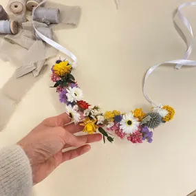 Real Dried Wildflower Half Crown / Meadow Flower Half Crown / Real Dried Flowers Crown / Dried Wedding Crown Real Dried Wildflower Half Crown / Meadow Flower Half Crown / Real Dried Flowers Crown / Dried Wedding Crown
