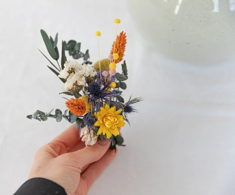 Real Dried Wildflower Half Crown / Meadow Flower Half Crown / Real Dried Flowers Crown / Dried Wedding Crown