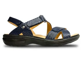 Revere Women's Zanzibar Sandal Navy Snake Revere Women's Zanzibar Sandal Navy Snake