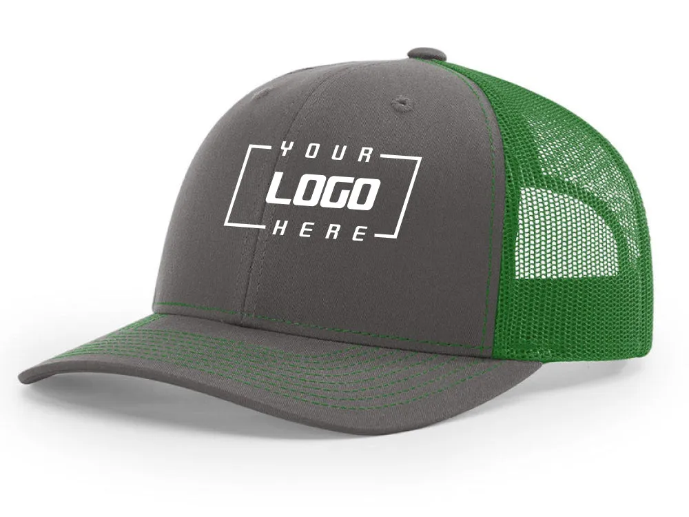 Richardson 112 Trucker - Charcoal/Kelly Green