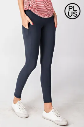 S, M & 2XL ONLY Rae Mode Leggings w/pockets in Navy S, M & 2XL ONLY Rae Mode Leggings w/pockets in Navy