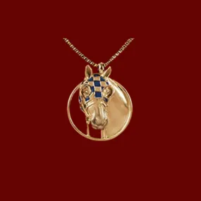 Secretariat Vermeil Enameled Pendant Secretariat Vermeil Enameled Pendant