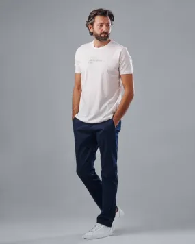 Short-Sleeved Patterned T-Shirt - OFF WHITE Short-Sleeved Patterned T-Shirt - OFF WHITE