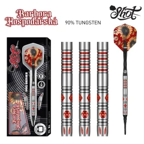 Shot Pro Series-Barbora Hospodářská Soft Tip Dart Set-90% Tungsten Barrels Shot Pro Series-Barbora Hospodářská Soft Tip Dart Set-90% Tungsten Barrels