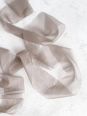 Silk Gossamer Ribbon in Dove Silk Gossamer Ribbon in Dove