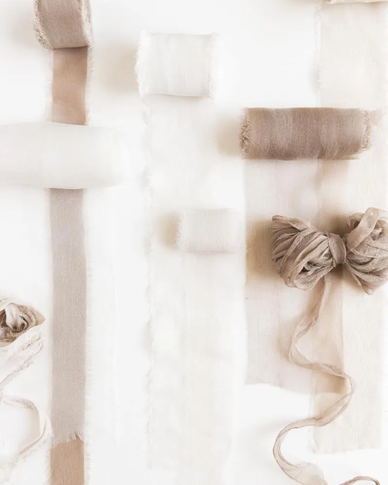 Silk Gossamer Ribbon in Fawn