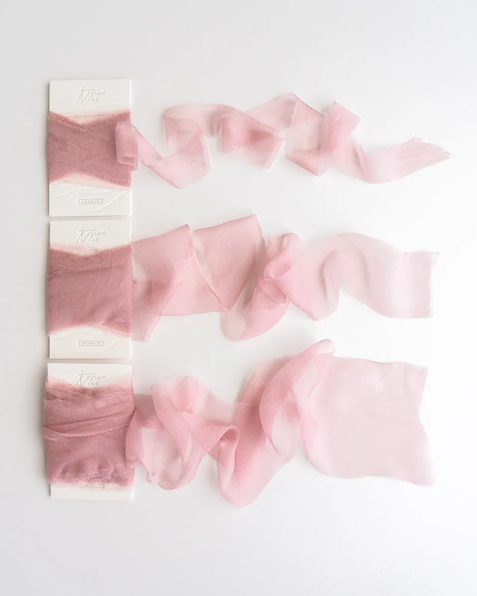 Silk Gossamer Ribbon in Peony