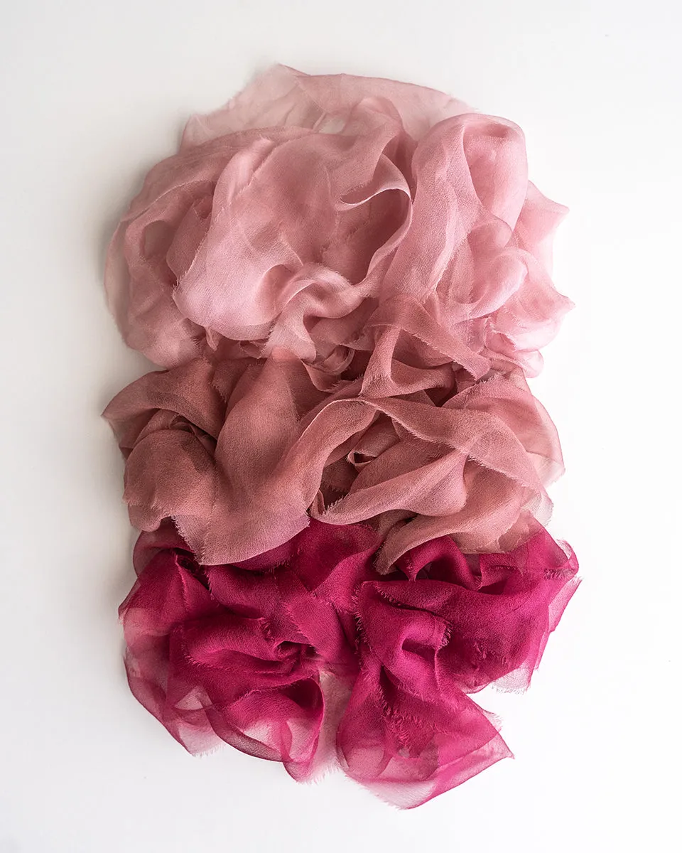 Silk Gossamer Ribbon in Peony