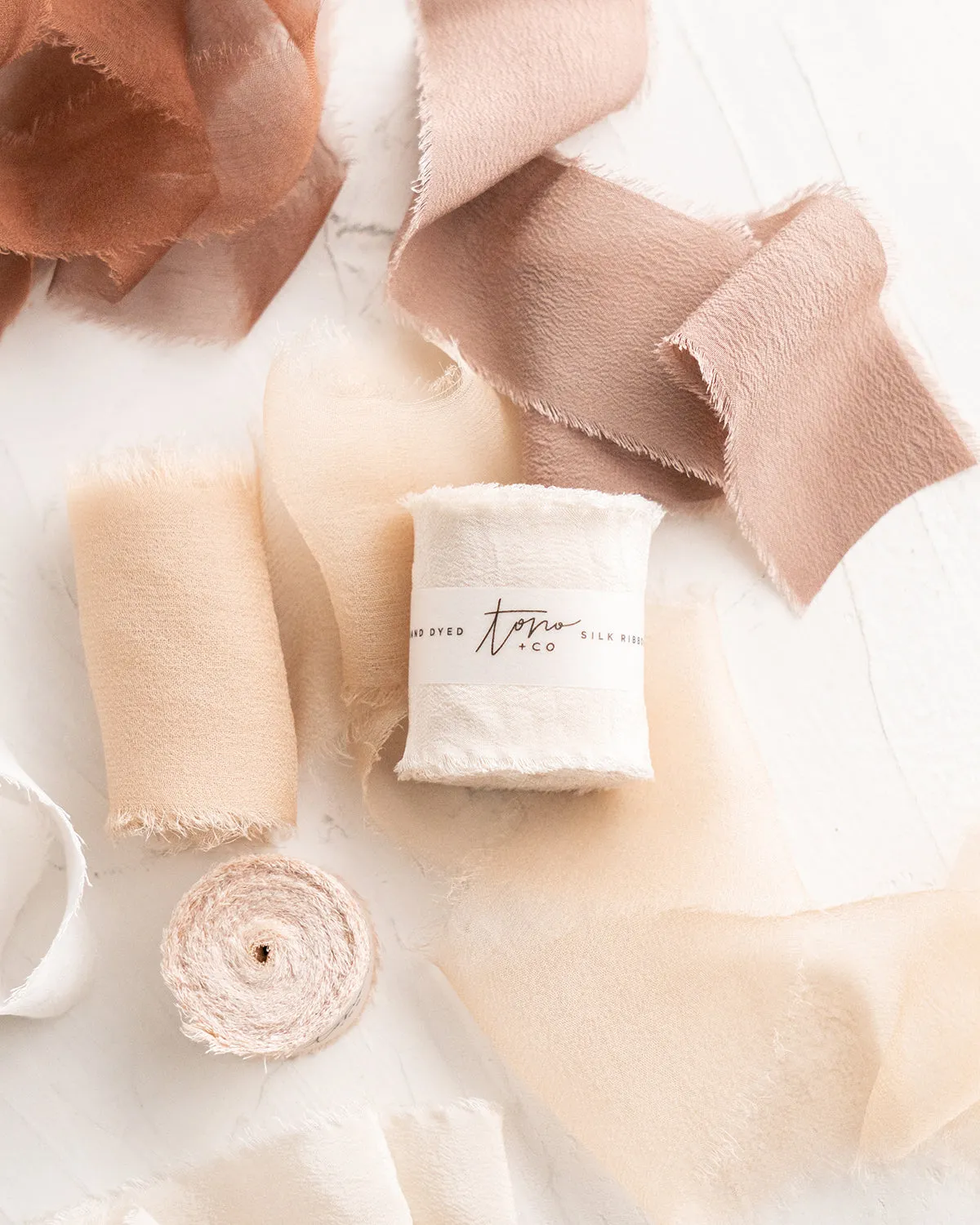 Silk Gossamer Ribbon in Sand