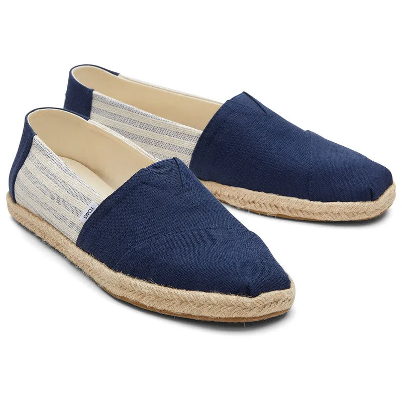 Soft Navy Stripe Sustainable Espadrilles