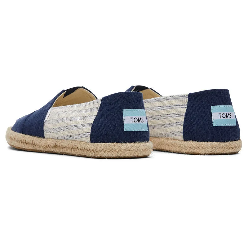 Soft Navy Stripe Sustainable Espadrilles