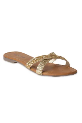 SOLES Radiant Gold Flat Sandals - Inspired Gold Sandles SOLES Radiant Gold Flat Sandals - Inspired Gold Sandles
