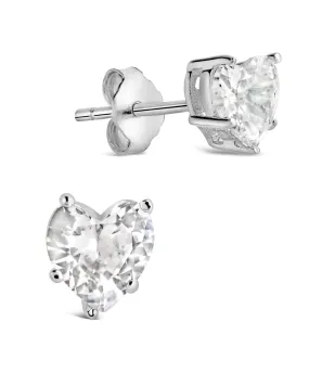 Sterling Silver 5mm Heart CZ Stud Earrings Sterling Silver 5mm Heart CZ Stud Earrings