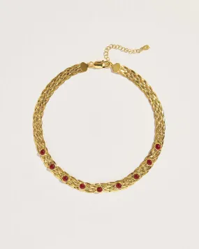 Studded Herringbone Carnelian Studded Herringbone Carnelian
