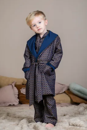 THEODORE - BOYS' DRESSING GOWN NAVY THEODORE - BOYS' DRESSING GOWN NAVY