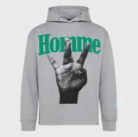 Twisted Fingers Hoodie Grey with Green and Light Green Twisted Fingers Hoodie Grey with Green and Light Green