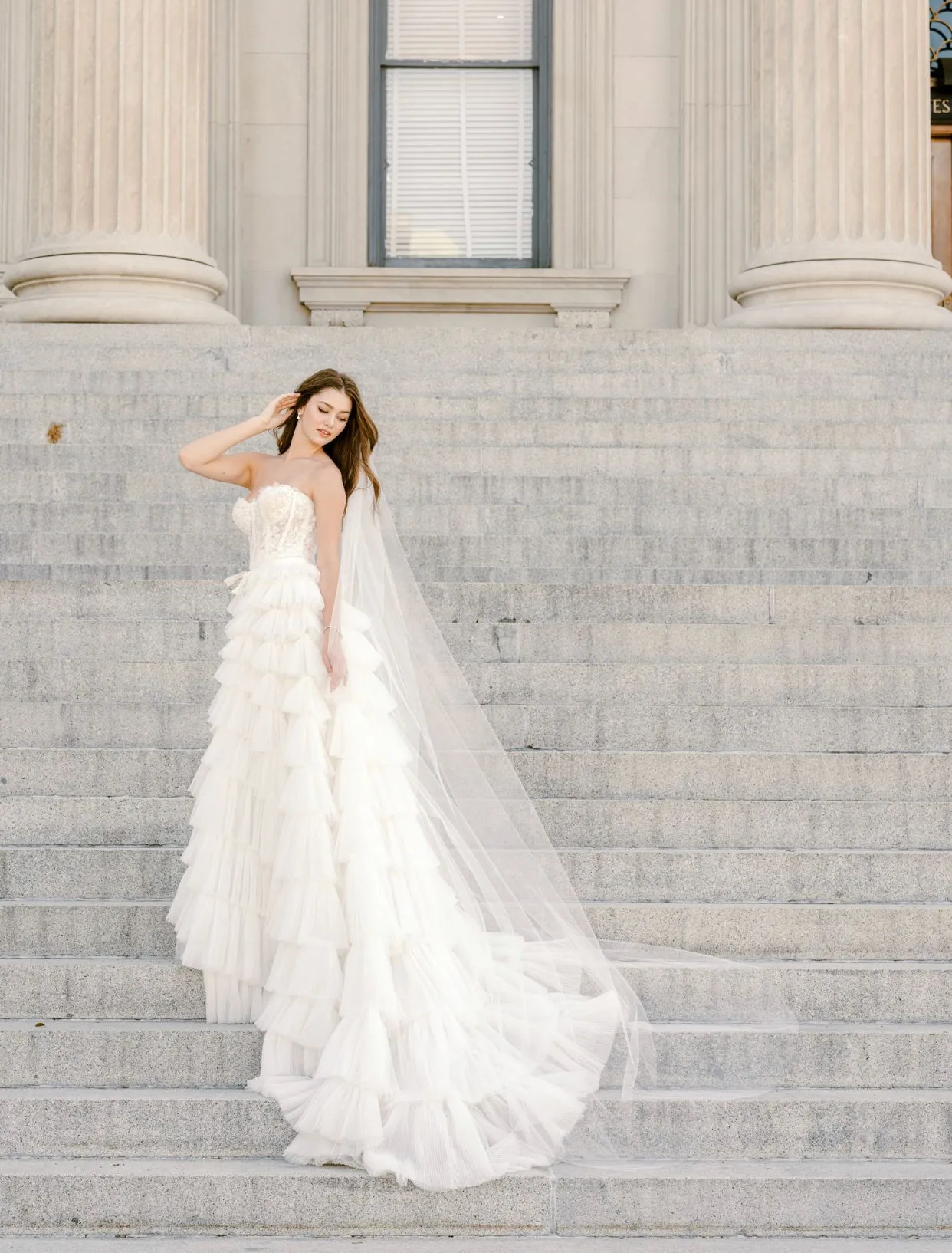 VICTORIA Cathedral Bridal Veil 108 Inch