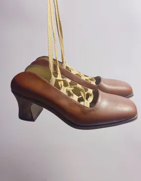 Vintage Sling-Back Lace-up Elegant Chunky Heels Vintage Sling-Back Lace-up Elegant Chunky Heels
