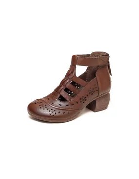 Vintage Strappy Chunky Heel Sandals Vintage Strappy Chunky Heel Sandals