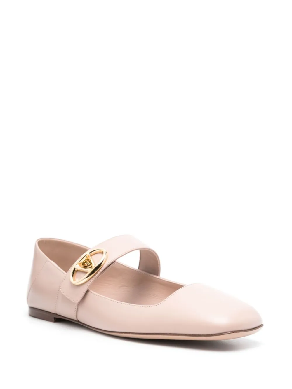 VLOGO LOCKER LEATHER BALLETS