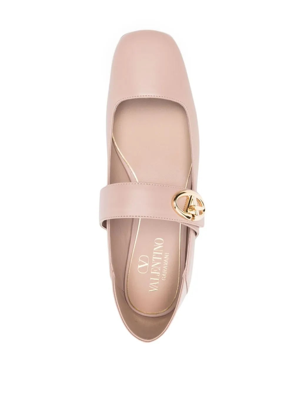 VLOGO LOCKER LEATHER BALLETS