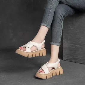 Women Summer Platform Casual Leather Sandals Women Summer Platform Casual Leather Sandals