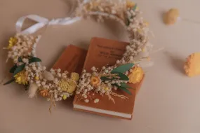 Yarrow and Eucalyptus Bridal Crown / Billy Balls Crown / Boho Bridal Neutral Crown Yarrow and Eucalyptus Bridal Crown / Billy Balls Crown / Boho Bridal Neutral Crown